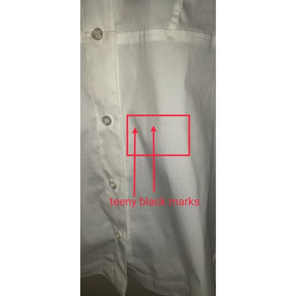 Per Se By Carlisle White Blouse Womens 6 Hi Low Crisp Stretch Asymmetrical - Picture 16 of 16